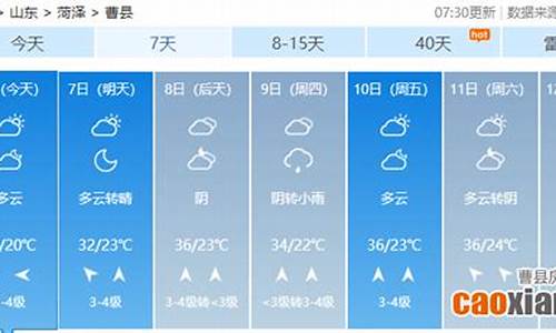 明天曹县的天气如何呀_山东省曹县明天天气预报